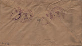 US Tennessee, Nashville 697  on Registered Fancy Cancel Cover, Oval with Geometric Shapes